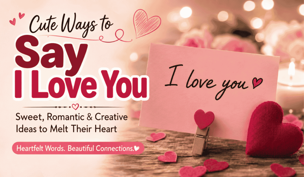 Cute Ways to Say I Love You