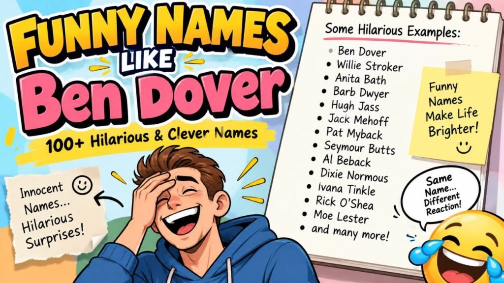 funny names like ben dover